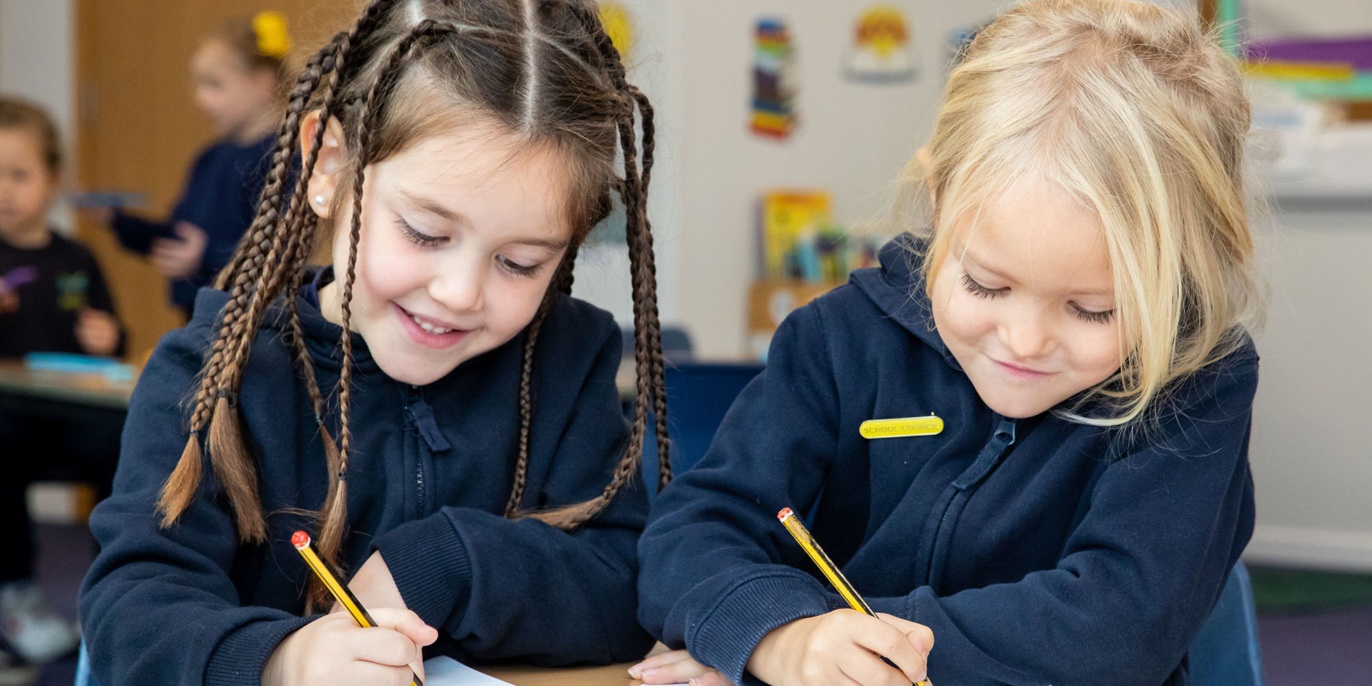 Pupils at Merstham Primary School